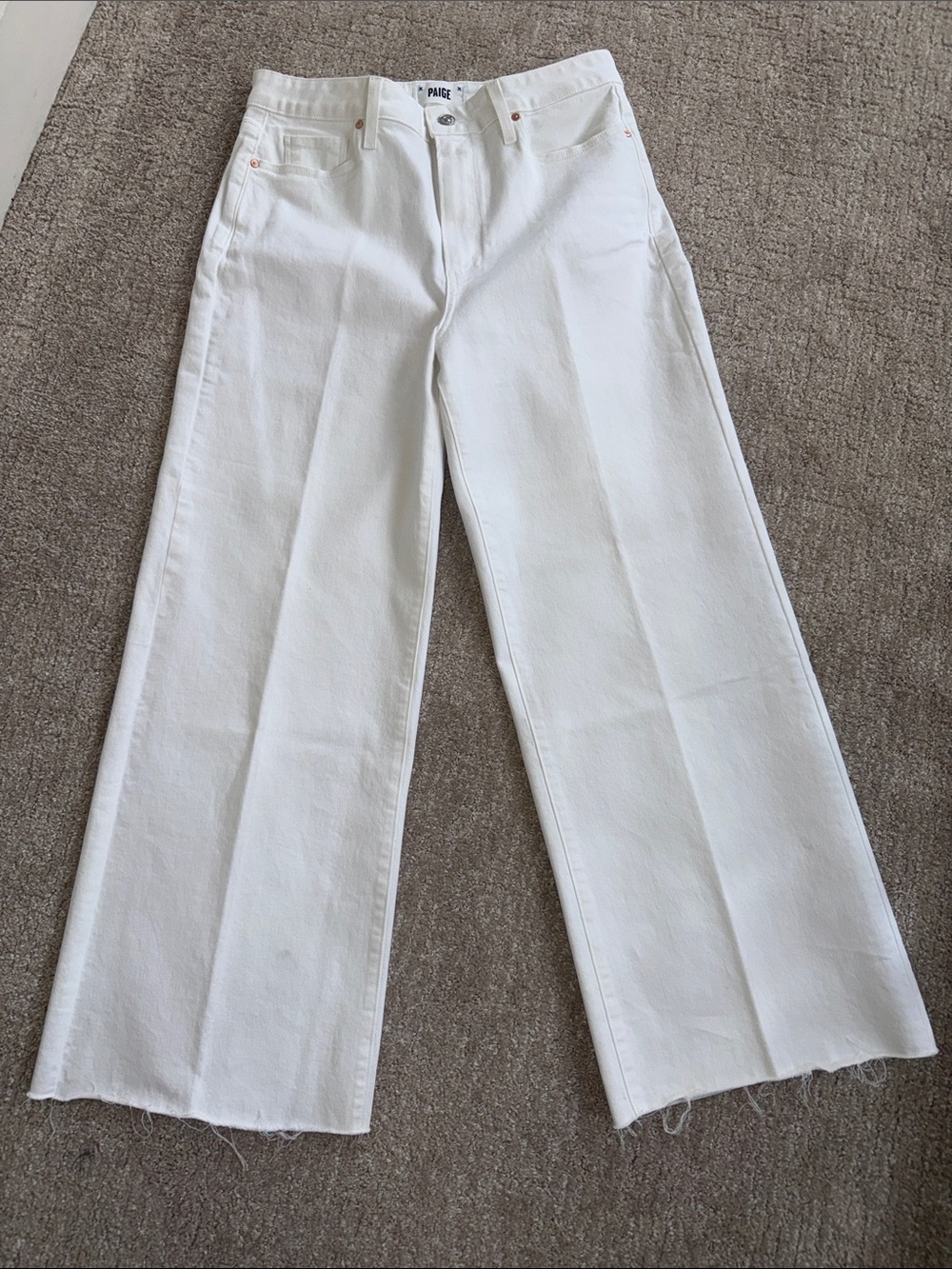 PAIGE Annessa Wide Leg in Crisp White size 30